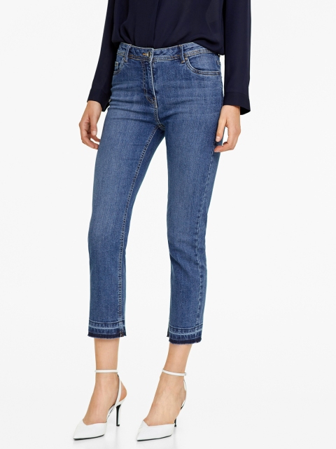 

OVS Women Blue Regular Fit Mid-Rise Clean Look Crop Stretchable Jeans