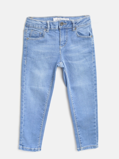 

OVS Girls Blue Super Skinny Fit Mid-Rise Clean Look Stretchable Jeans