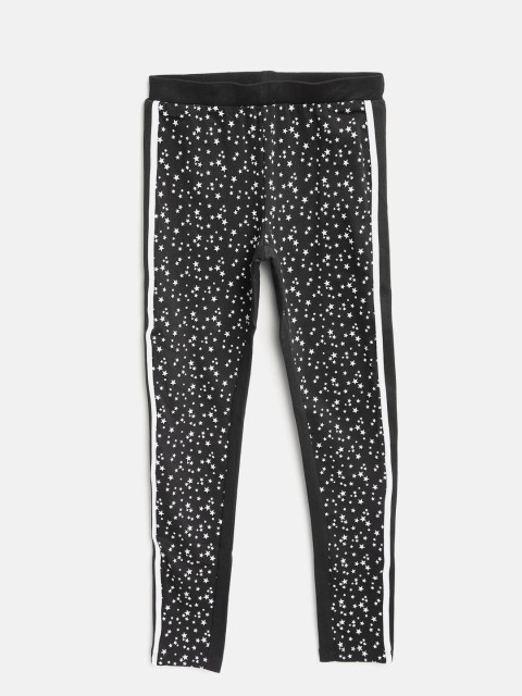 

OVS Girls Black & White Printed Leggings