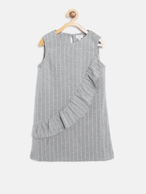 

OVS Girls Grey Striped A-Line Dress