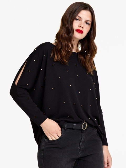 

OVS Women Black Embellished Pullover