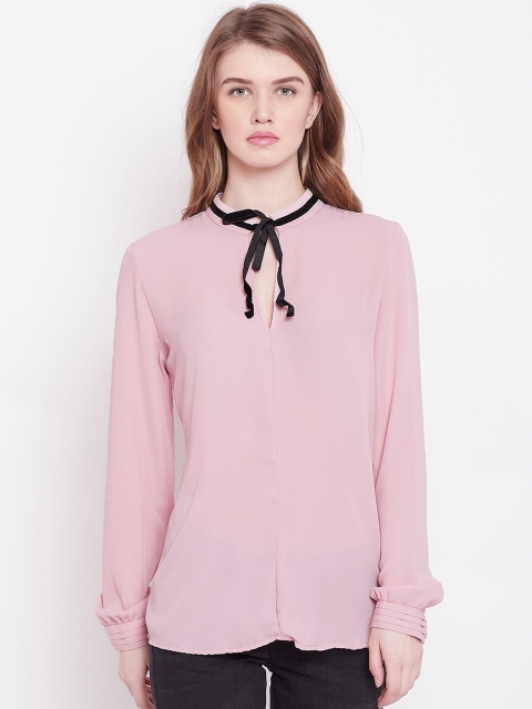 

OVS Women Pink Solid Top