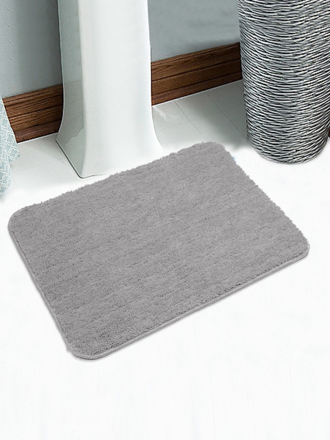 

Saral Home Set of 2 Grey Microfibre Anti-Slip Bath Rugs