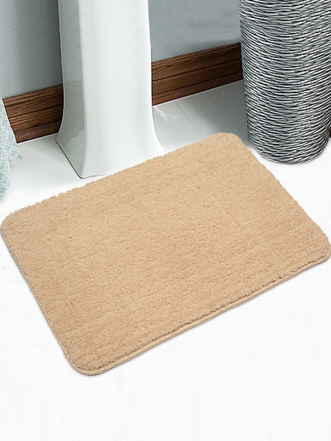 

Saral Home Set of 2 Beige Microfibre Anti-Slip Bath Rugs