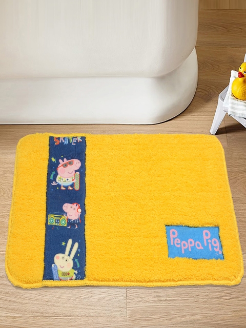 

Saral Home Set of 2 Yellow Printed Bath Rugs