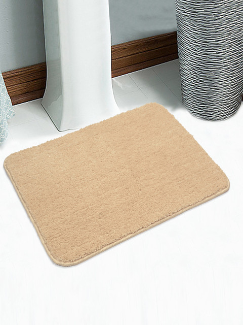 

Saral Home Set of 2 Beige Microfibre Anti-Slip Bath Rugs