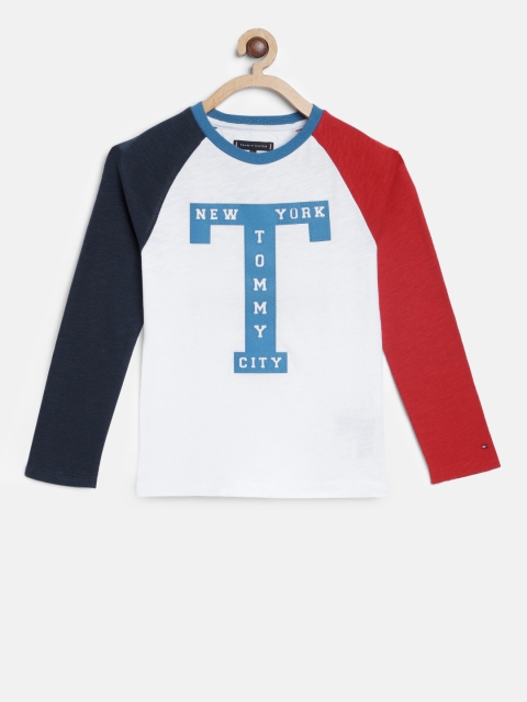 

Tommy Hilfiger Boys White Printed Round Neck T-shirt