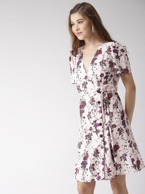 

20Dresses Women Pink Printed Wrap Dress