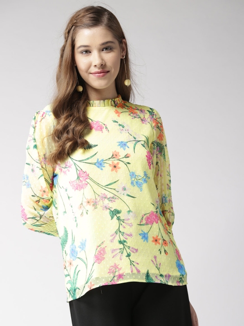 

20Dresses Women Yellow Floral Print Top