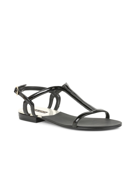 

ALDO Women Black Solid Synthetic Open Toe Flats
