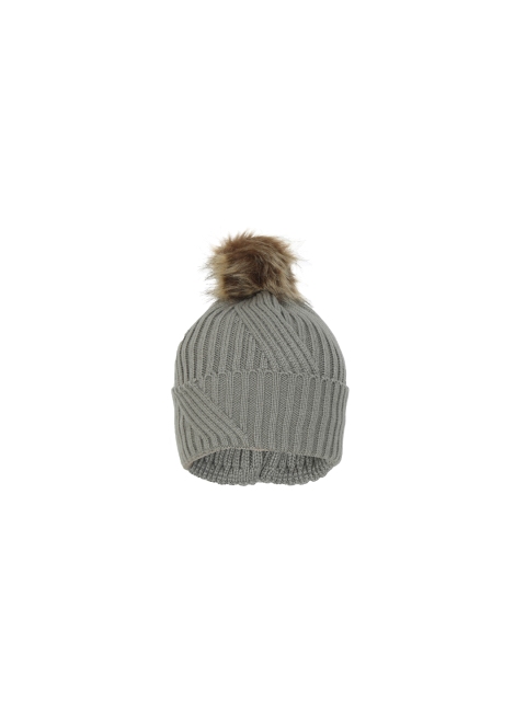

FabSeasons Women Grey Self Design Beanie