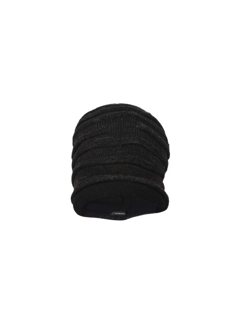 

FabSeasons Black Solid Beanie