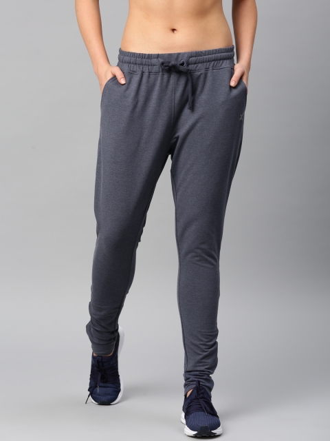 

HRX by Hrithik Roshan Women Blue Melange Solid Track Pants