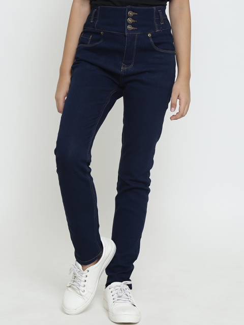 

Natilene Girls Blue Regular Fit High-Rise Clean Look Jeans