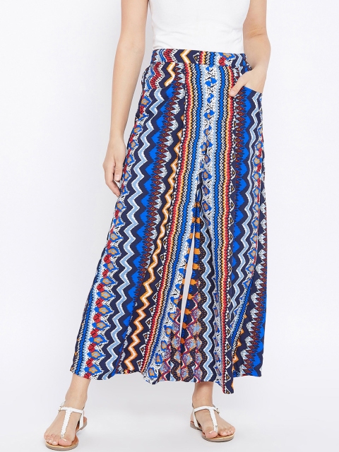 

AASK Women Multicoloured Printed Flared Palazzos, Multi