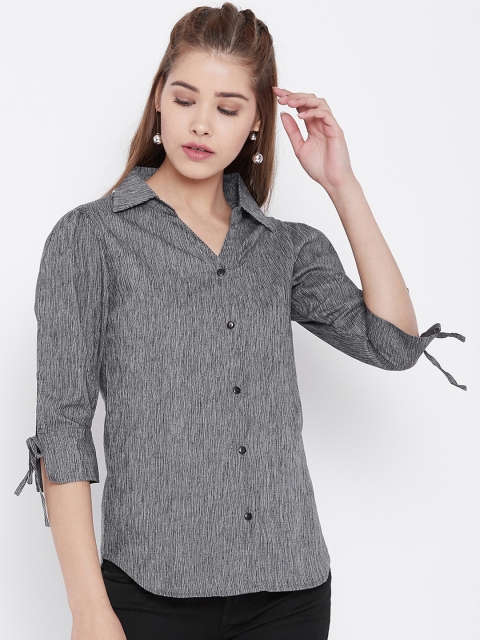 

AASK Women Grey Comfort Regular Fit Solid Casual Shirt