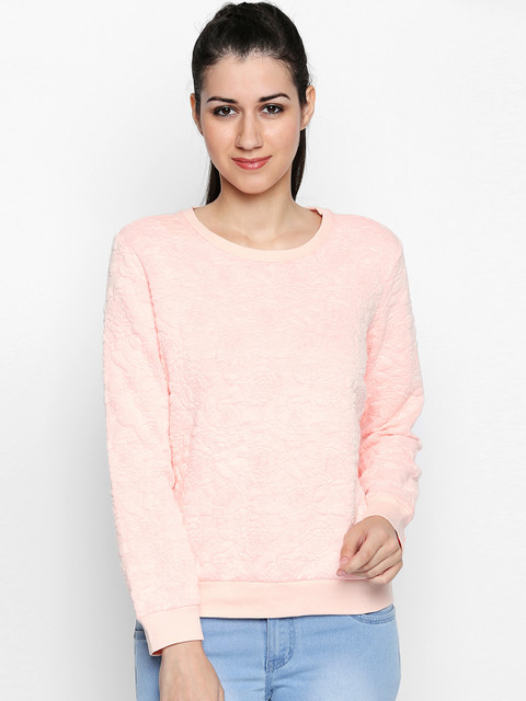 

Honey by Pantaloons Women Coral Pink Printed Sweatshirt