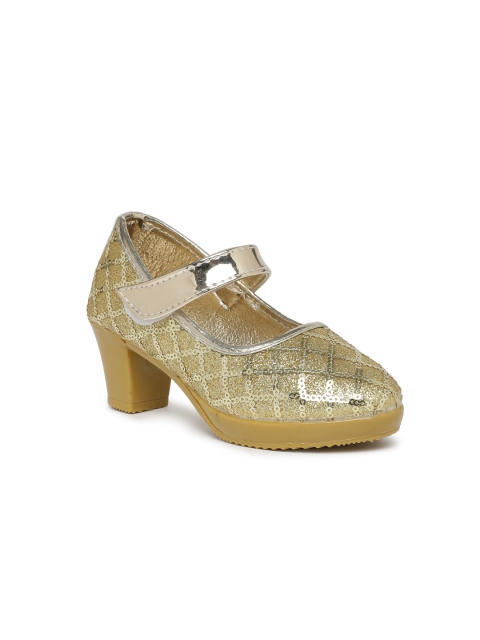 

Kittens Girls Gold-Toned Embellished Pumps