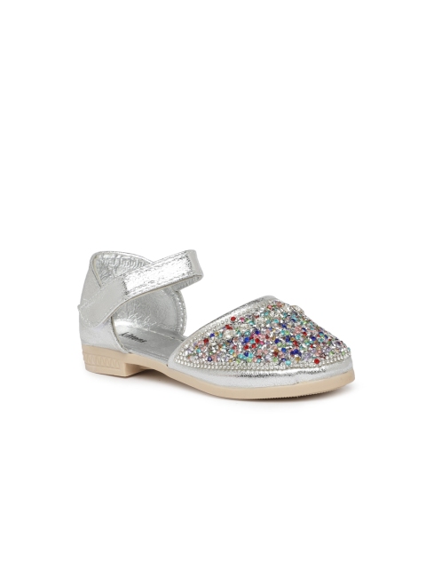 

Kittens Girls Silver-Toned Solid Ballerinas