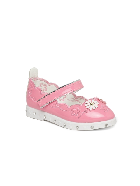 

Kittens Girls Pink Self Design Synthetic Ballerinas