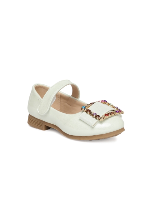 

Kittens Girls White Solid Synthetic Ballerinas