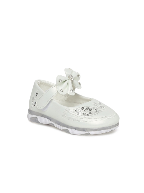 

Kittens Girls White Embellished Ballerinas