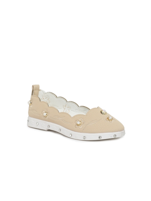 

Kittens Girls Beige Solid Ballerinas