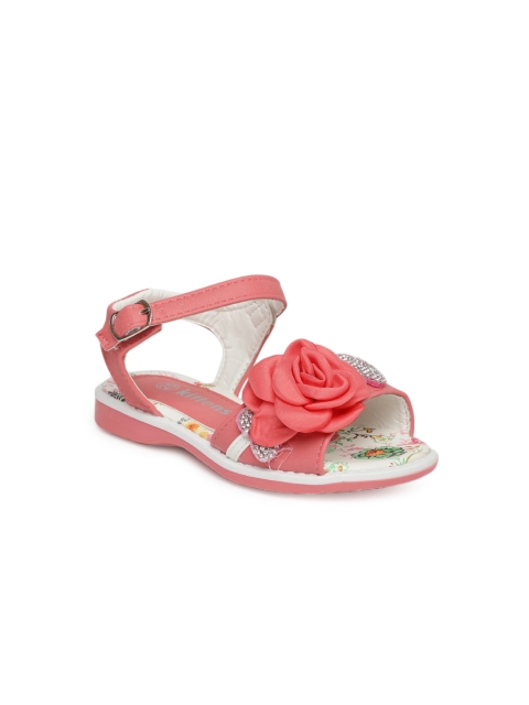 

Kittens Girls Peach-Coloured Embellished Open Toe Flats
