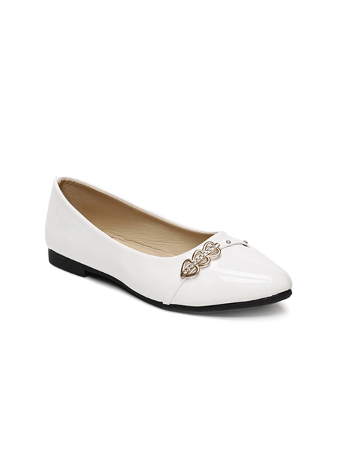

Kittens Girls White Solid Synthetic Ballerinas