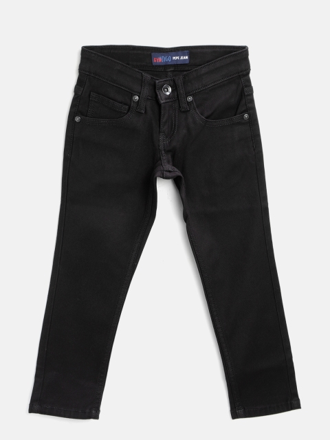 

Pepe Jeans Boys Black Regular Fit Mid-Rise Clean Look Stretchable Jeans