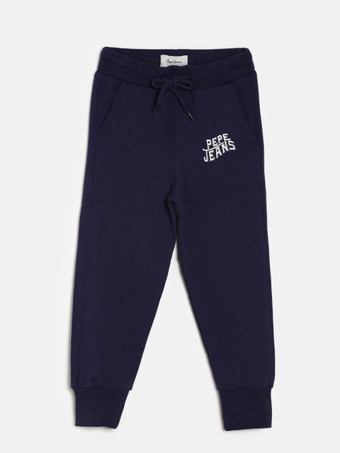 

Pepe Jeans Boys Navy Blue Solid Joggers