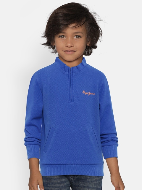 

Pepe Jeans Boys Blue Solid Sweatshirt