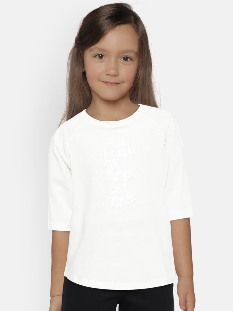 

Pepe Jeans Girls White Solid Round Neck T-shirt