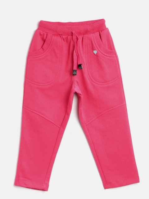 

Sweet Dreams Girls Fuchsia Pink Melange Solid Pyjamas GP-433278