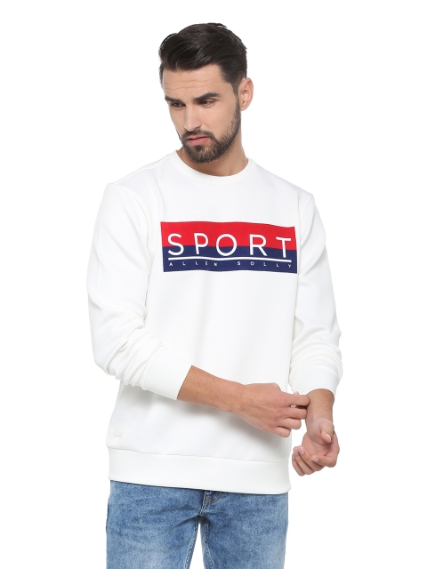 

Solly Sport Men White Printed Sweatshirt