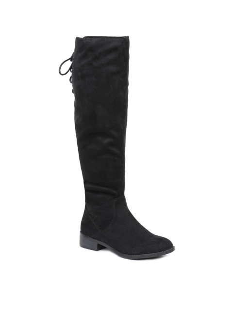 

ALDO Women Black Solid High-Top Heeled Boots