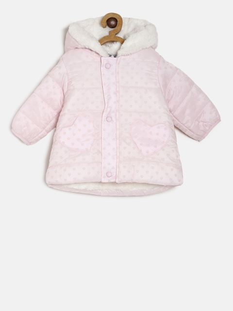 

Rock-a-Bye Baby Girls Pink Printed Puffer Jacket