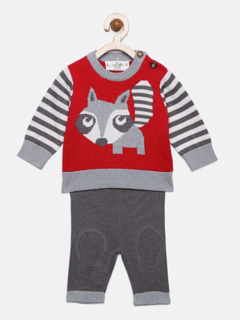 

Lily & Jack Boys Red & Grey Printed T-shirt with Pyjamas