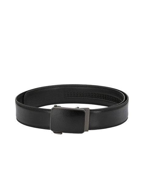 

Pacific Gold Men Black Solid Leather Belt