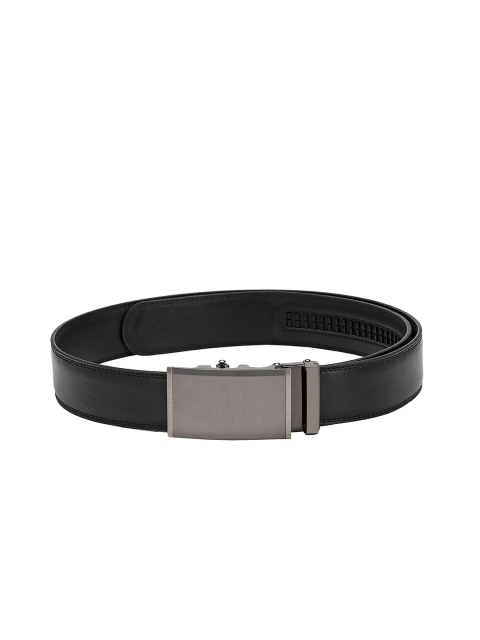 

Pacific Gold Men Black Solid Leather Belt