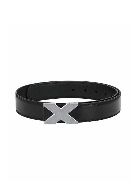 

Pacific Gold Men Black Solid Belt