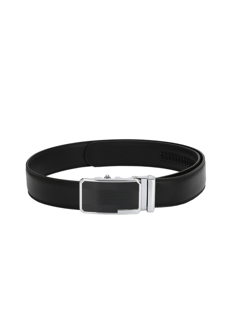 

Pacific Gold Men Black Solid Leather Belt