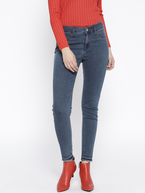 

United Colors of Benetton Women Navy Blue Skinny Fit Mid-Rise Clean Look Stretchable Jeans