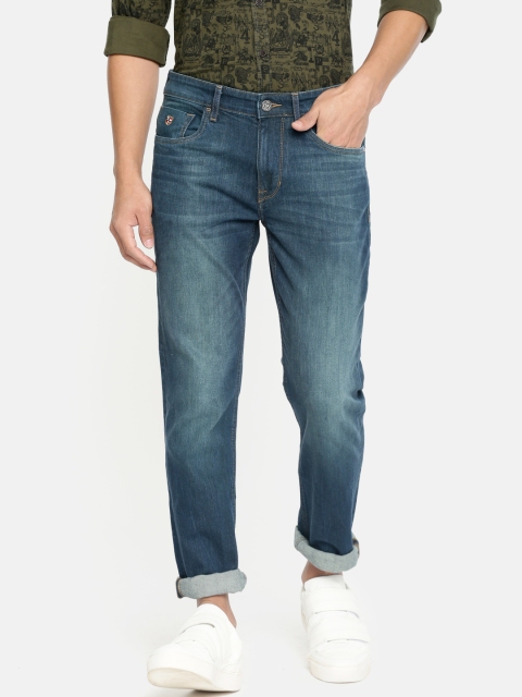 

U.S. Polo Assn. Denim Co. Men Blue Slim Tapered Fit Mid-Rise Clean Look Stretchable Jeans