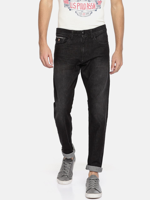 

U.S. Polo Assn. Denim Co. Men Black Brandon Slim Tapered Fit Stretchable Jeans