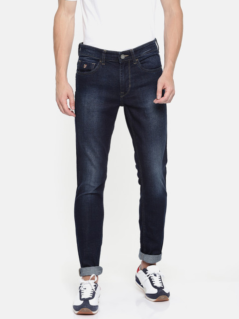 

U.S. Polo Assn. Denim Co. Men Blue Slim Fit Mid-Rise Clean Look Stretchable Jeans