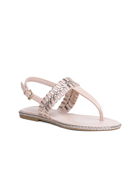 

ALDO Women Pink Solid Synthetic Patent T-Strap Flats