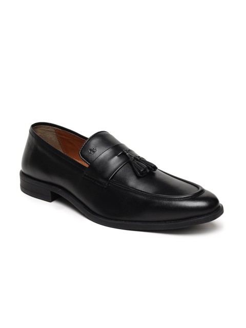 

Arrow Men Black Solid Leather Loafers