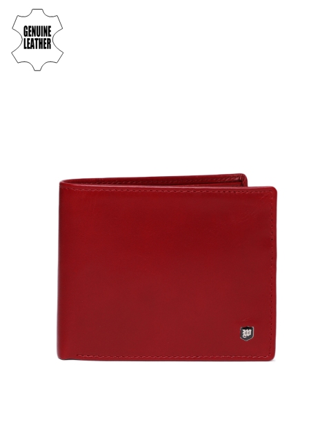 

Woods Men Red Solid Two Fold Leather Wallet
