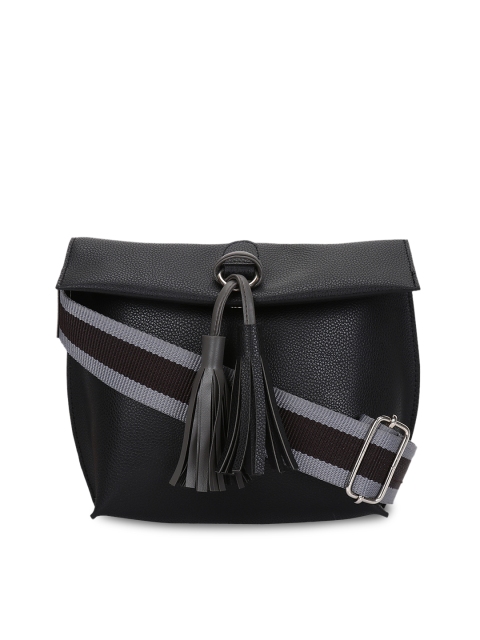 

Anekaant Black Solid Sling Bag